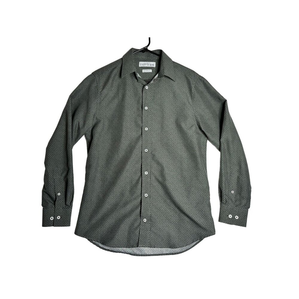 Nick Graham Men's Modern Fit L/S Dress Shirt Mens Small 14.5-15 (32-33)